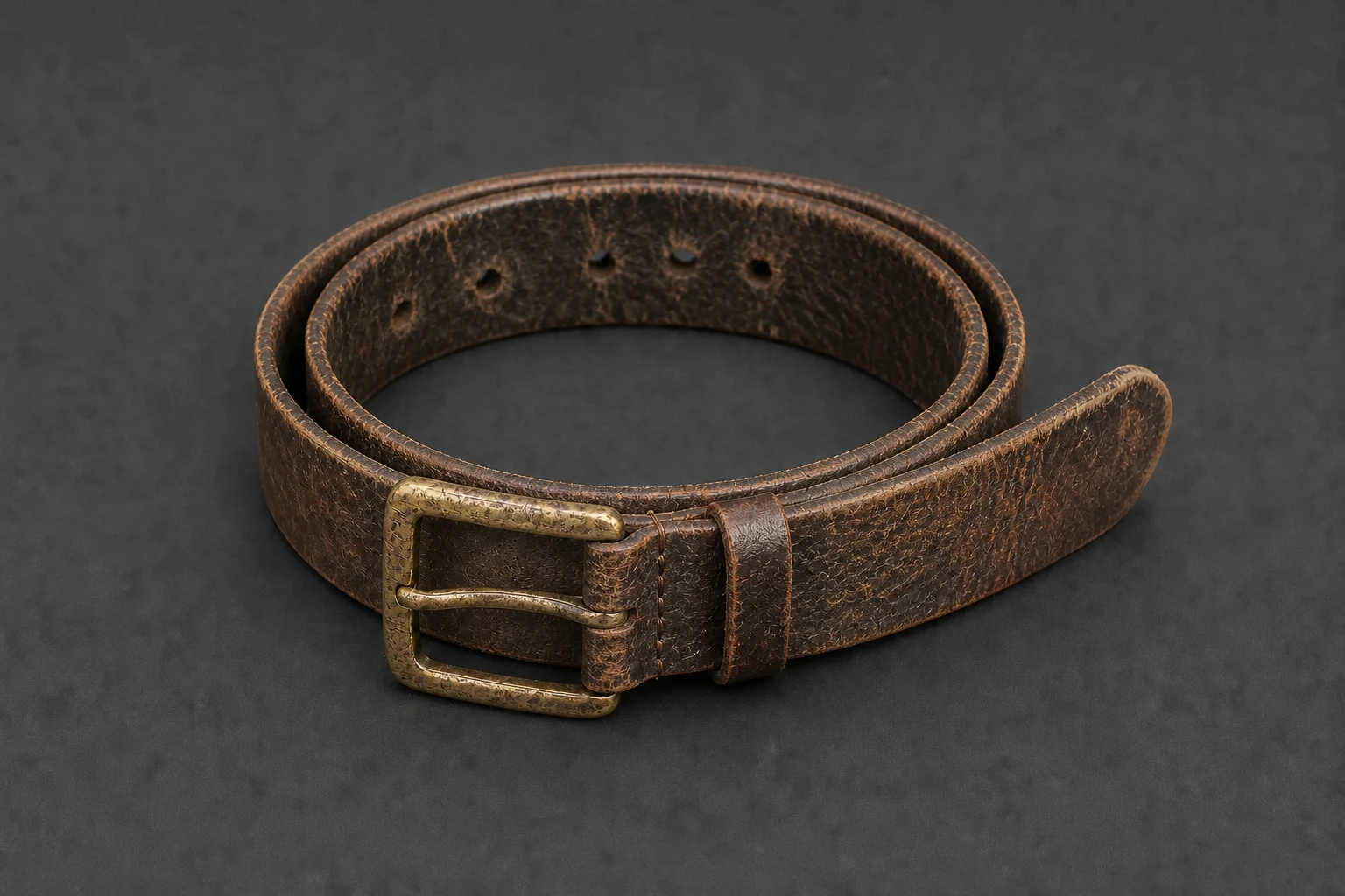 The same leather belt after 22 years of regular use