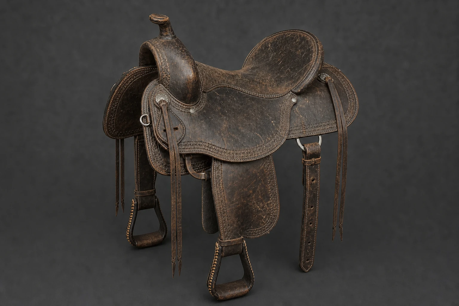 The same working saddle after 47 years of maintained use and repair